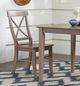 John Thomas Furniture® Dining Essentials Taupe Gray X-Back Dining Chair-2