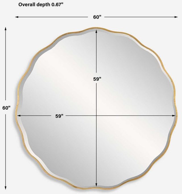 Uttermost® Aneta Aged Gold Large Round Mirror-2