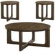 Coaster® Kessler 3-Piece Brown Coffee Table Set-0