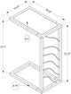 Monarch Specialties Inc. White Marble Look 25"H Accent Table with Black Metal Frame-3