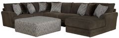 Jackson Furniture Galaxy 4-Piece Chocolate Right Side Facing U-Shape Chaise Sectional