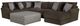 Jackson Furniture Galaxy 4-Piece Chocolate Right Side Facing U-Shape Chaise Sectional-0