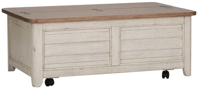 Liberty Furniture Farmhouse Reimagined Antique White/Chestnut Storage Trunk-0
