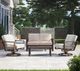 Homecrest™ Outdoor Living Customizable Sutton Cushion Aluminum/Fabric Outdoor Loveseat-1