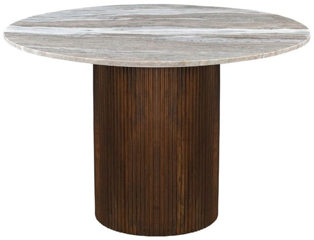 Liberty Furniture Kaleidoscope Gray Pedestal Dining Table with Aged Whiskey Base-2