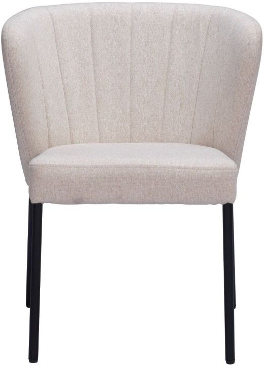 Zuo® Modern Aimee 2-Piece Beige/Black Dining Side Chair Set-2