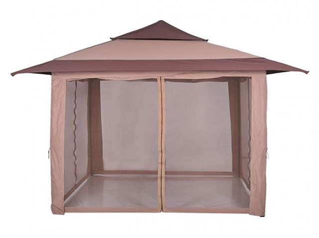Furniture of America® Genoa Brown Pop Up Gazebo-0