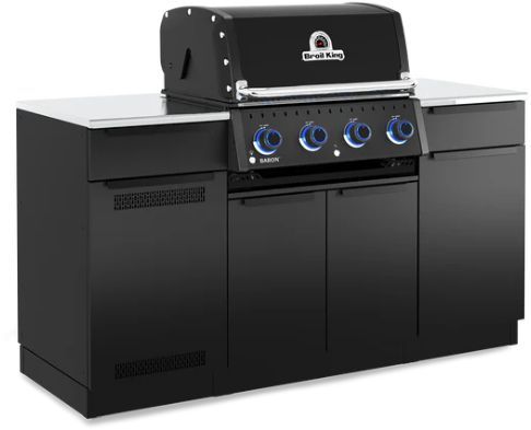Broil King® Baron™ 420i Pro Shadow 4-Burner Black Built-In Natural Gas Grill-2