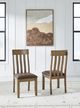 Signature Design by Ashley® Broxtyn Light Brown Upholstered Dining Side Chair-5