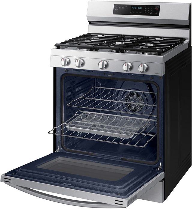 Samsung 30" Fingerprint Resistant Stainless Steel Smart Freestanding Gas Range-5