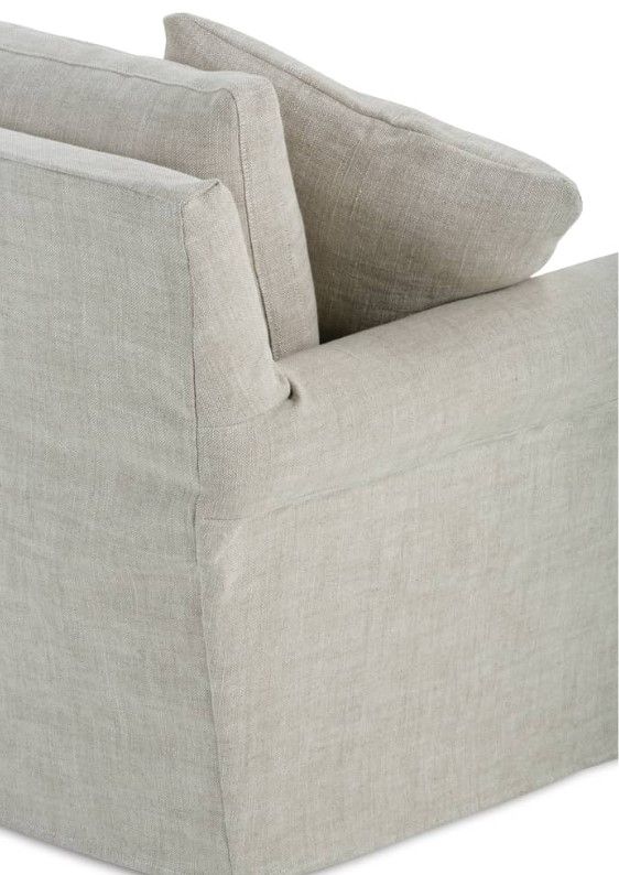 Robin Bruce Customizable Freya 110'' Cushion Slipcovered Bench Sofa-2