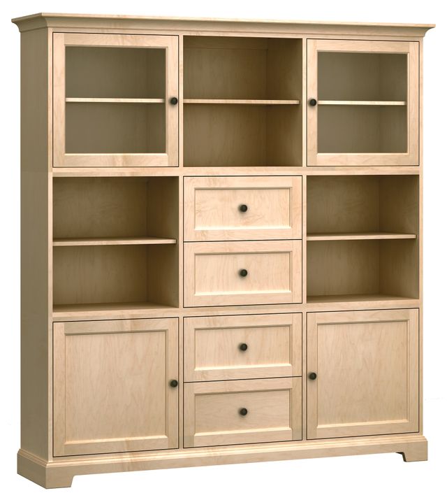 Howard Miller® Customizable 73" Home Storage Cabinet with Six Open Shelves and Four Drawers