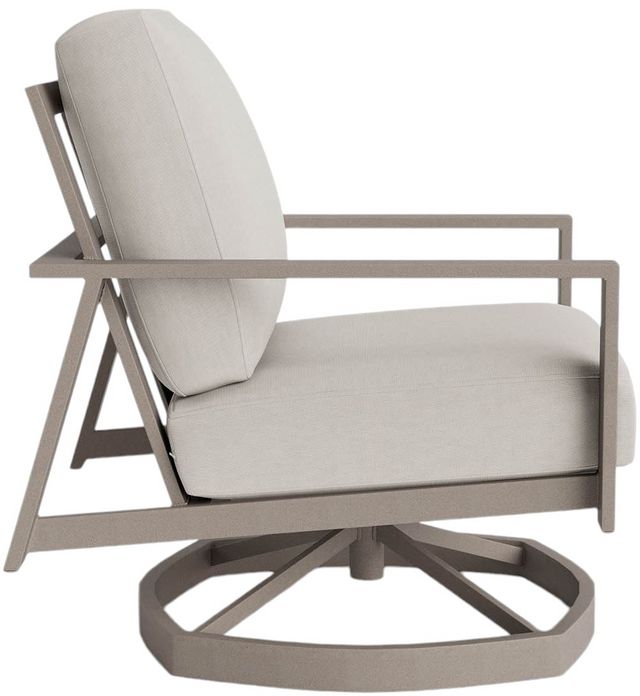 Bassett® Furniture Customizable Morris Fabric Outdoor Swivel Rocker Chair-2