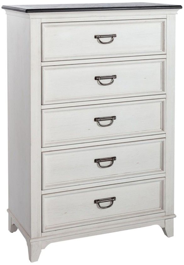 Liberty Furniture Allyson Park Charcoal/Wirebrushed White 52" Chest-0