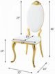ACME Furniture Fallon 2-Piece Mirrored Gold/White Side Chair Set-2