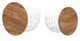 Jofran Inc. Global Archive Rondo 2-Piece Brown Nesting Coffee Table Set with White Base-3