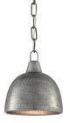 Currey & Company Earthshine Blackened Steel Small Pendant-0