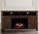 Jofran Inc. Asbury Bakersfield Brown Fireplace with Logset-2
