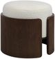 Renwil® Capsula Off-White/Walnut Ottoman-0