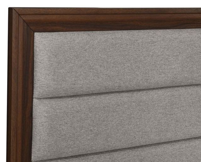 Coaster® Welsley Taupe/Walnut California King Upholstered Panel Bed-3