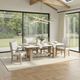 Intercon Cornerstone Stone Top Dining Table with French Oak Base-2