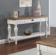 Winners Only® Augusta Rustic Brown 50" Sofa Table with White Base-4