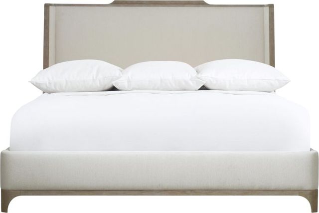 Bernhardt Albion Beige California King Upholstered Panel Bed-1