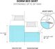 Olliix by Intelligent Design Grey Twin XL Extended Drop 36" Dorm Bed Skirt-2