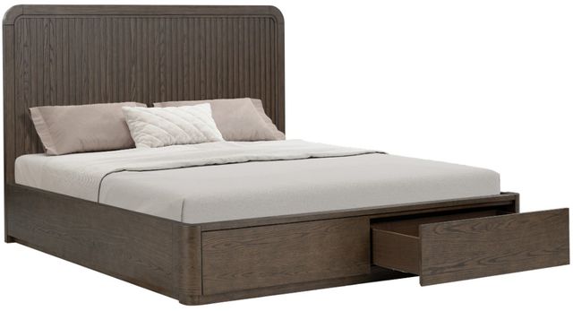 Flexsteel® Athens Chocolate Brown King Panel Storage Bed-3