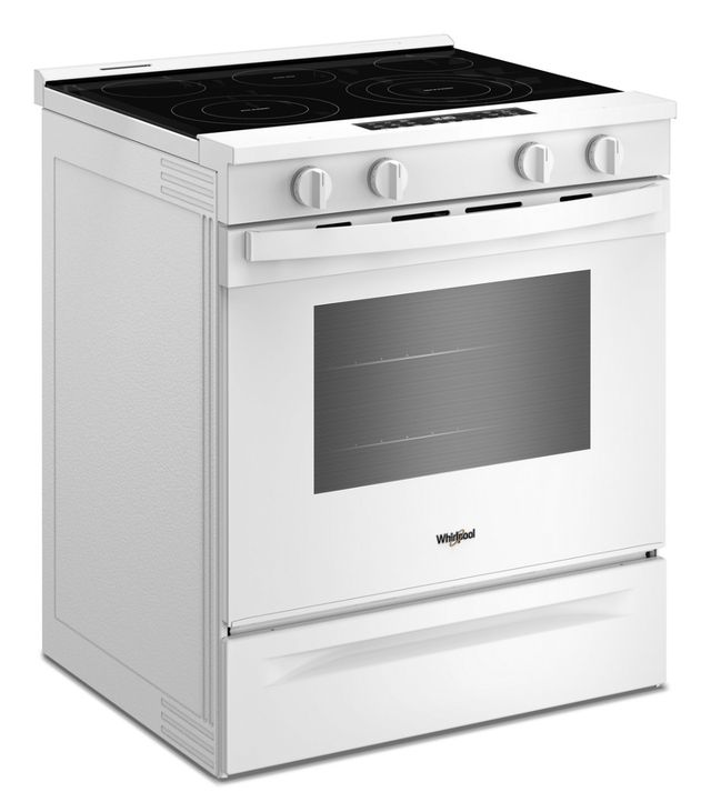 Whirlpool® 30" White Slide-In Electric Range with Air Cooking Technology-3