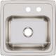 Elkay Lustertone® Lustrous Satin 15" MR2-Hole Single Bowl Drop-in Bar Sink with 2" Drain-1