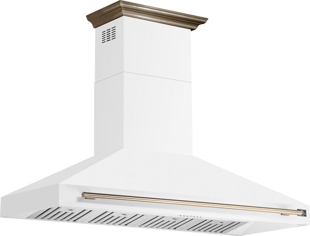 FORNO® Aria Series Alta Qualita 60" White  Wall Mounted Range Hood  -1