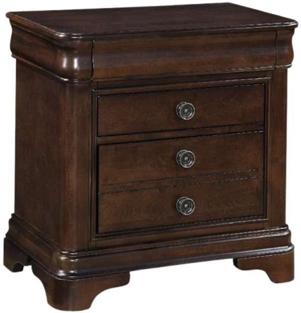 Elements International Cameron 4-Piece Cherry Queen Sleigh Bedroom Set-3