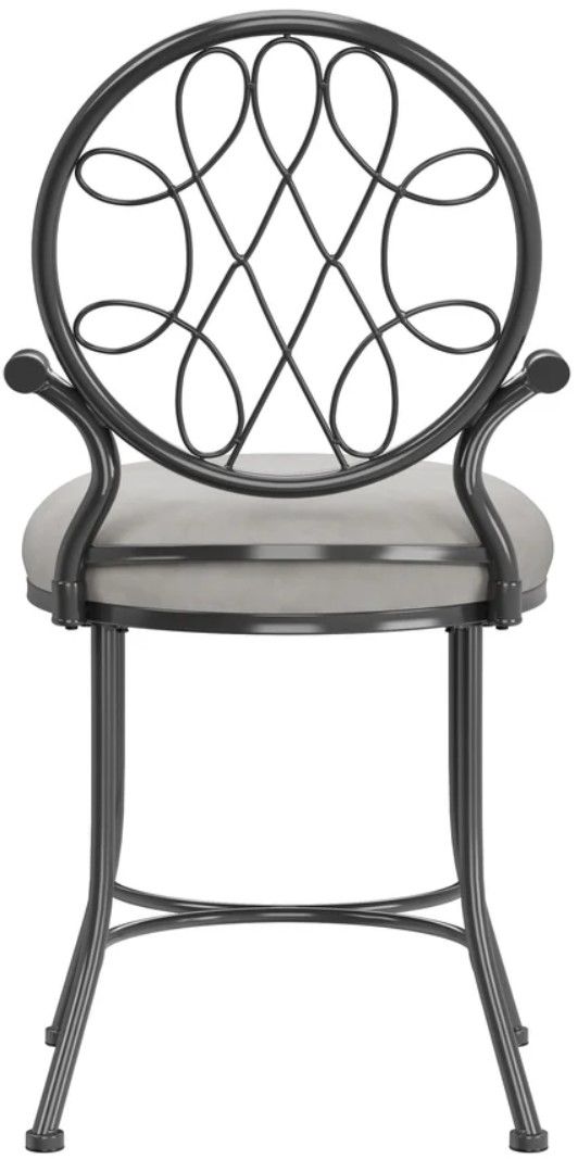 HH2 Home O'Malley Gray Vanity Stool-3