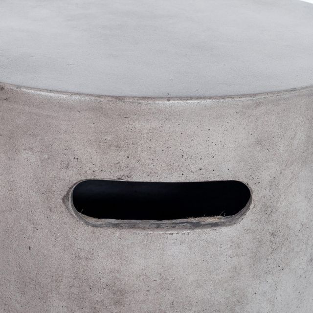 Moe's Home Collection Cato Dark Grey Concrete Outdoor Stool-2