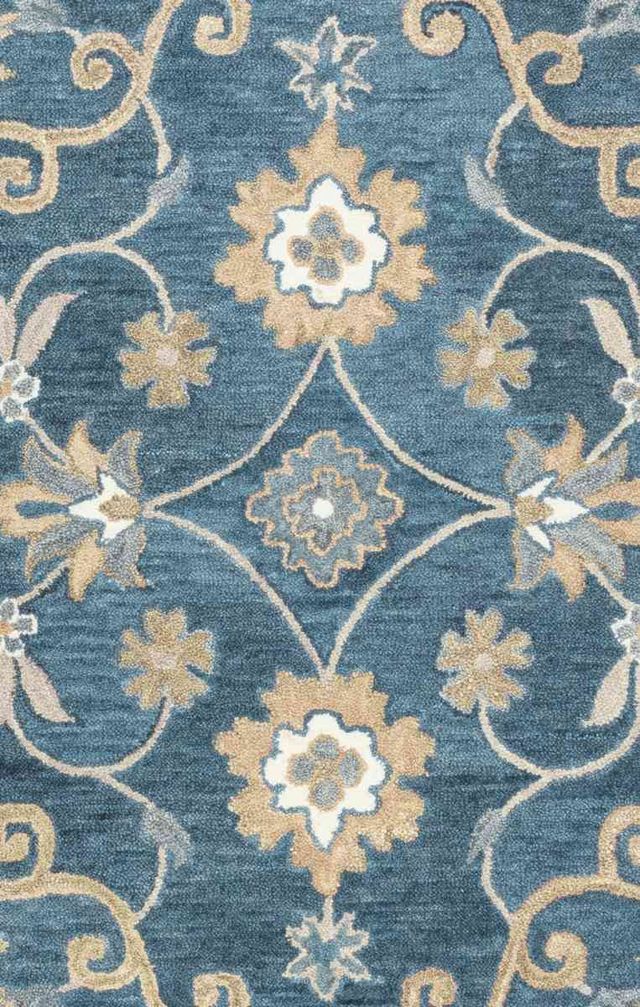 Rizzy Home Leon Blue 5'x8' Rectangular Rug-1