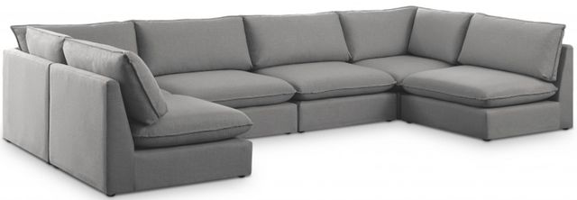 Meridian Furniture Mackenzie 6-Piece Grey Modular Sectional Set-0