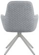 Coaster® Abby Light Grey/Chrome Flare Arm Side Chair-2