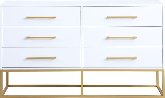 Meridian Furniture Maxine Gold/White Dresser-2