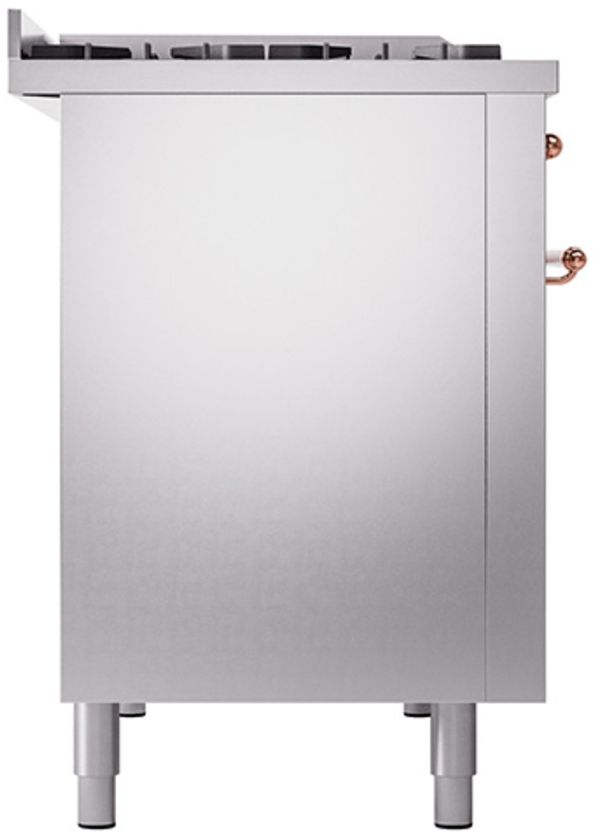 Ilve® Nostalgie II Series 48" Stainless Steel Pro Style Dual Fuel Range-3