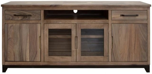International Furniture Direct Natural Parota Brown 80" TV Stand-2
