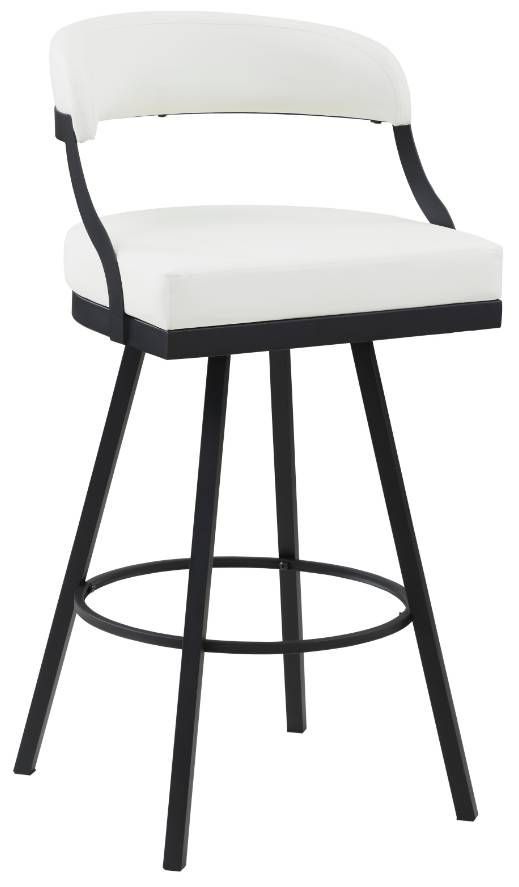 Homelegance® Crowley White Pub Swivel Chair-0