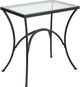 Uttermost® Alayna Glass Top End Table with Satin Black Frame-0