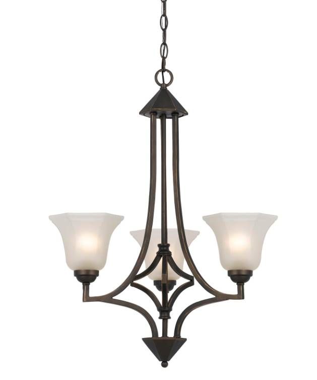 Cal® Lighting & Accessories Metal 3-Light Dark Bronze Chandelier-0