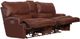 Catnapper® Wembley Walnut Leather Power Lay Flat Reclining Console Loveseat with Power Adjustable Headrest and Power Adjustable Lumbar Support-2