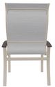 Telescope Casual Belle Isle Abalone/Desert Aluminum/Fabric Outdoor Sling Supreme Arm Chair with Boardwalk Rustic Polymer Arm Accent-3