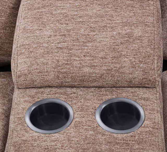 Parker House® Bruno Plush Tobacco Manual Reclining Console Loveseat-3