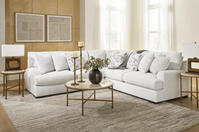 Signature Design by Ashley® Wynncroft Manor 3-Piece Chalk Curved Sectional-1