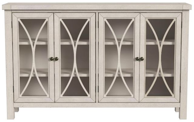 HH2 Home Bayside Antique White 4-Door Cabinet-1