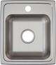 Elkay Lustertone® Classic Lustrous Satin 15" x 17-1/2" x 6" 1-Hole Single Bowl Drop-In ADA Sink-1